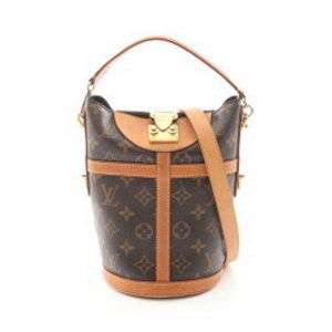 Louis Vuitton Duffle Bag Handbag Leather Monogram Brown